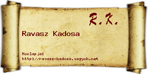 Ravasz Kadosa névjegykártya
